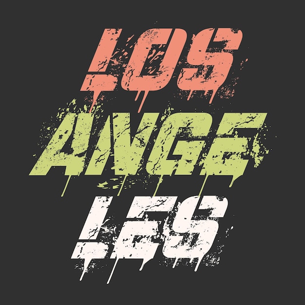 Los angeles stad typografie graphics