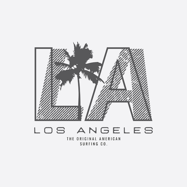 Vector los angeles typografie vector t-shirt ontwerp illustratie