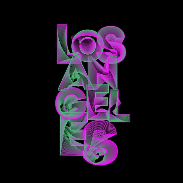 los angeles typography art for tshirt design posters etc vector illustration