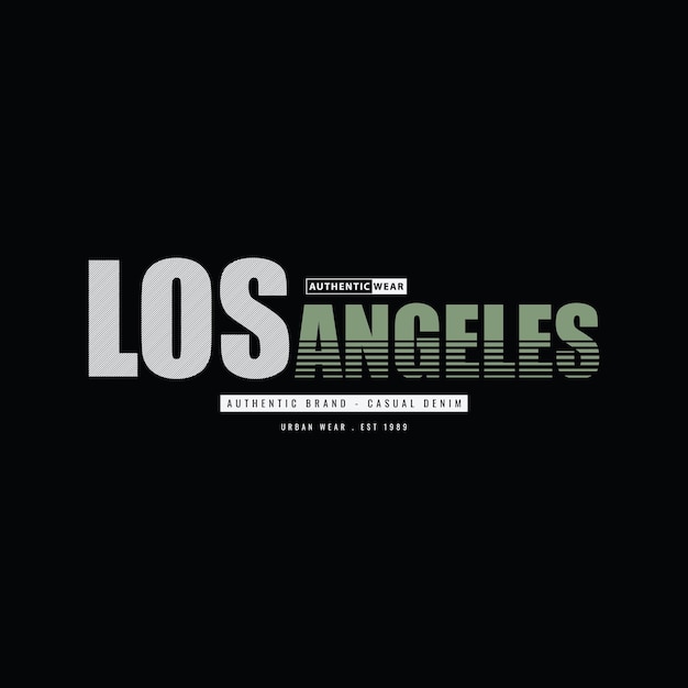 Los angeles typography t-shirt and apparel design