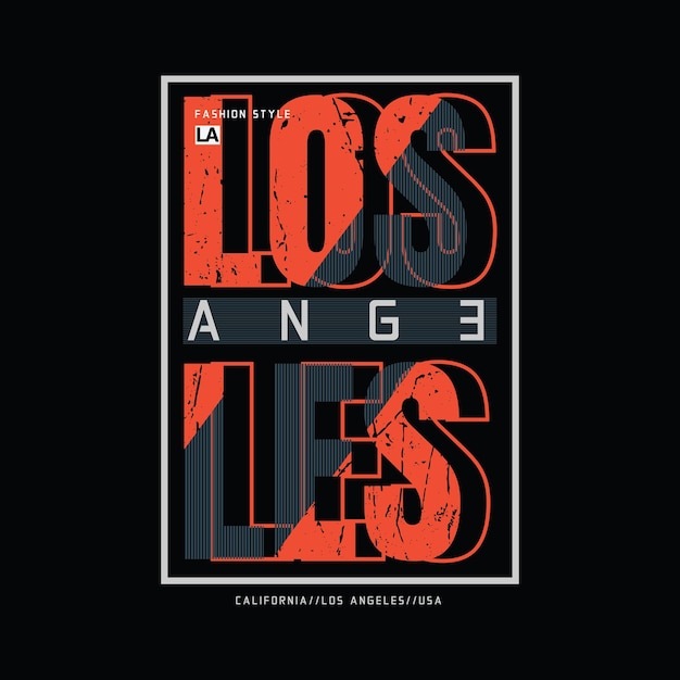 Vector los angeles typography vector t shirt design illustration