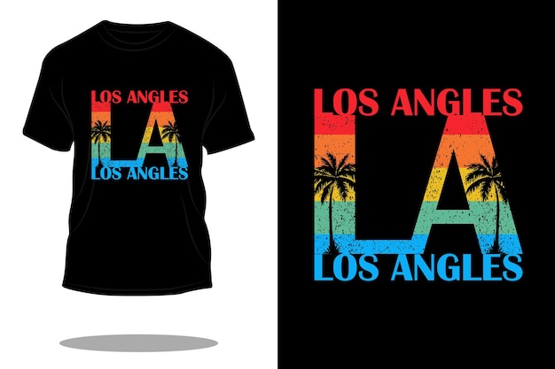 Los angles retro t shirt design