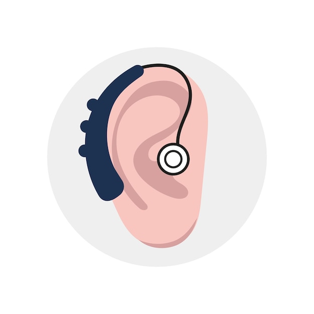 Loss hearing problem ear with hearing aid