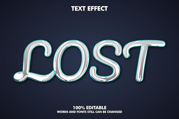 Lost text effect design