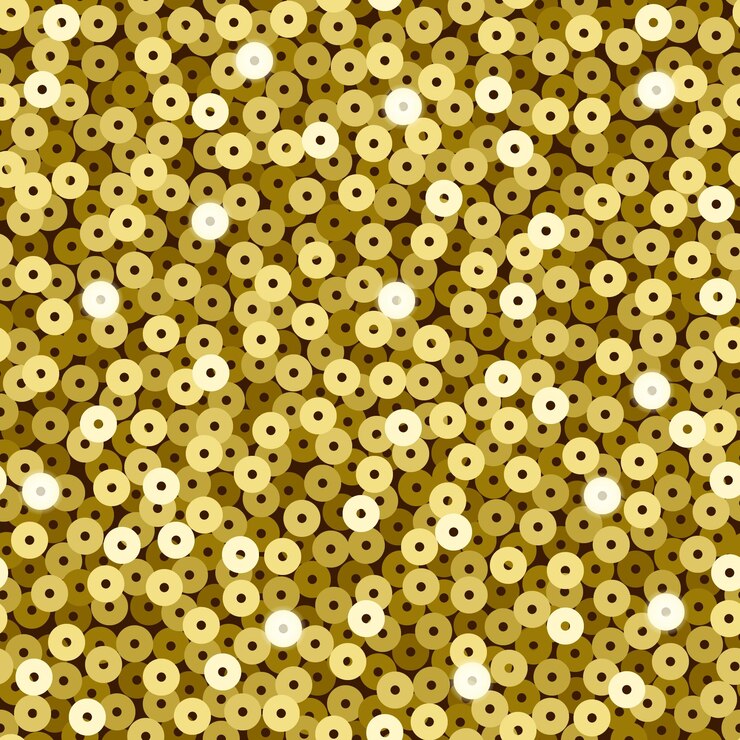 Vector a lot of gold sequins are in a pile seamless pattern