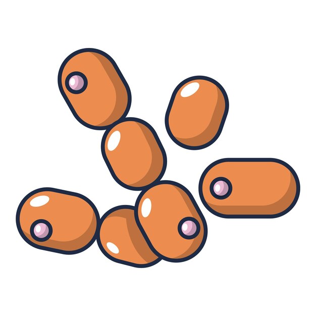 Вектор Множество иконок бактерий карикатурная иллюстрация множества векторных иконок бактерий для веб-дизайна
