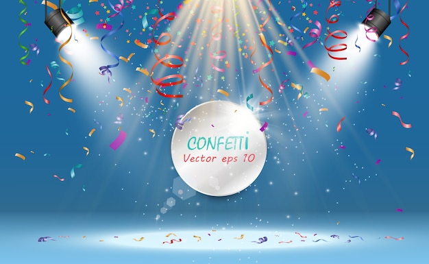 Lots of colorful tiny confetti and ribbons on transparent background. festive event and party. multicolor background.colorful bright confetti isolated on transparent background