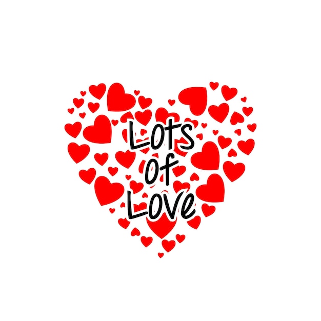 lots of love design vector template