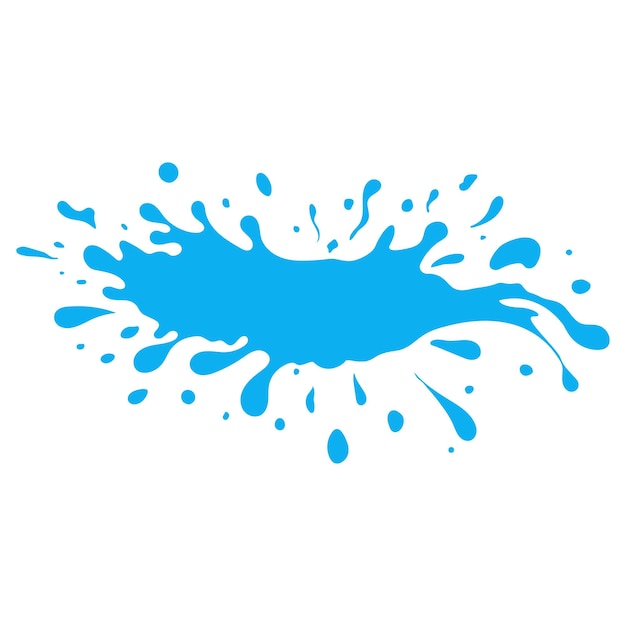 Lots of splashes and drops of blue clean water