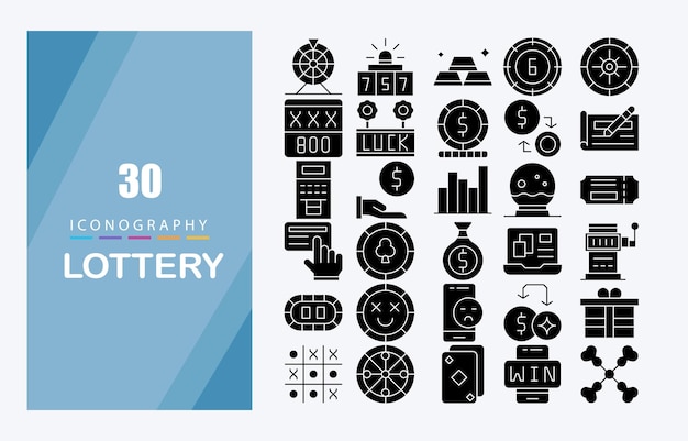 lottery filled icon pack design