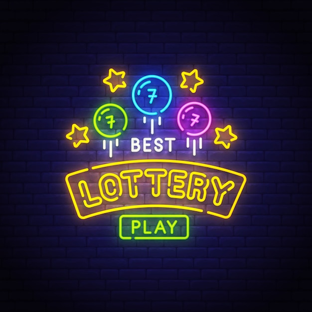 Lottery neon sign