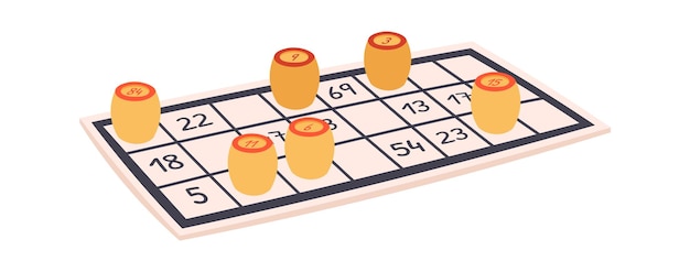 lotto board game flat icon entertainment