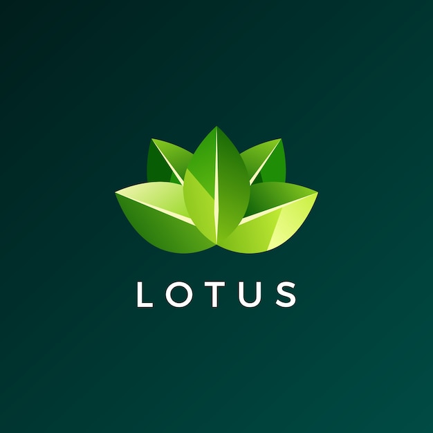 Lotus blad logo pictogram illustratie