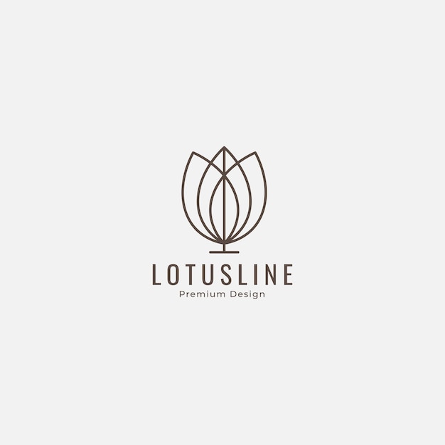 Lotus bloem lijn logo ontwerp vector grafische pictogram symbool illustratie