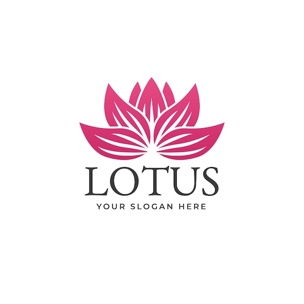 Lotus bloem logo ontwerp sjabloon schoonheid logo