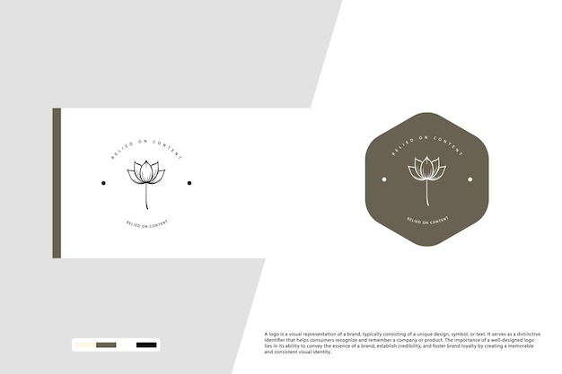 Lotus bloem logo ontwerp sjabloon