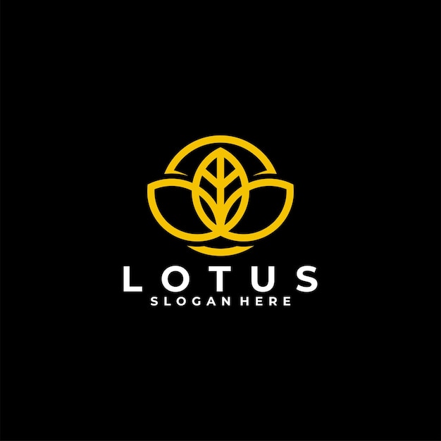 Lotus bloem logo vector ontwerp