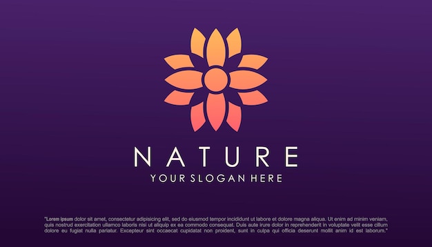 Lotus bloem yoga logo ontwerp vector