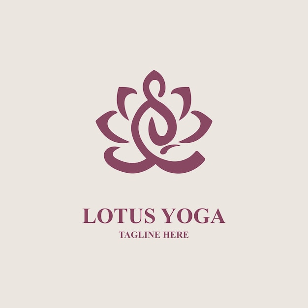 Lotus bloem yoga meditatie logo pictogram ontwerpsjabloon voor merk of bedrijf en andere