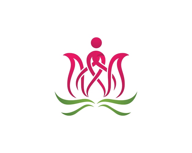 Lotus bloemen ontwerp logo sjabloonpictogram