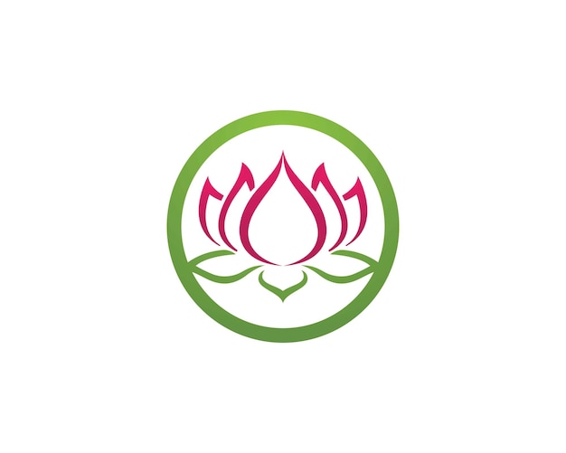 Lotus bloemen ontwerp logo sjabloonpictogram