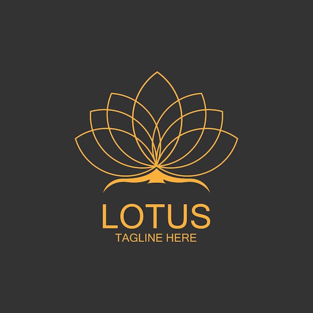 Lotus bloemen ontwerp logo sjabloonpictogram