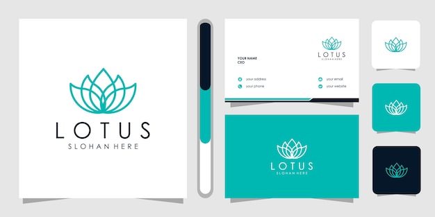 Lotus bloemen ontwerpsjabloon logo