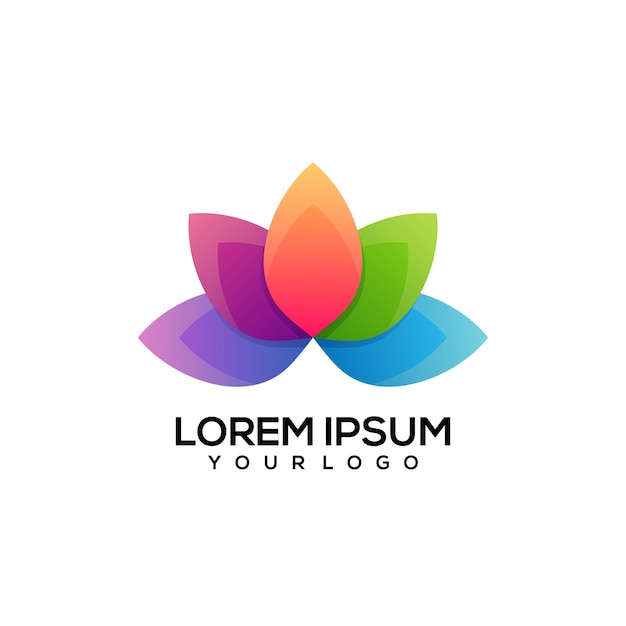 Lotus colorful logo illustration