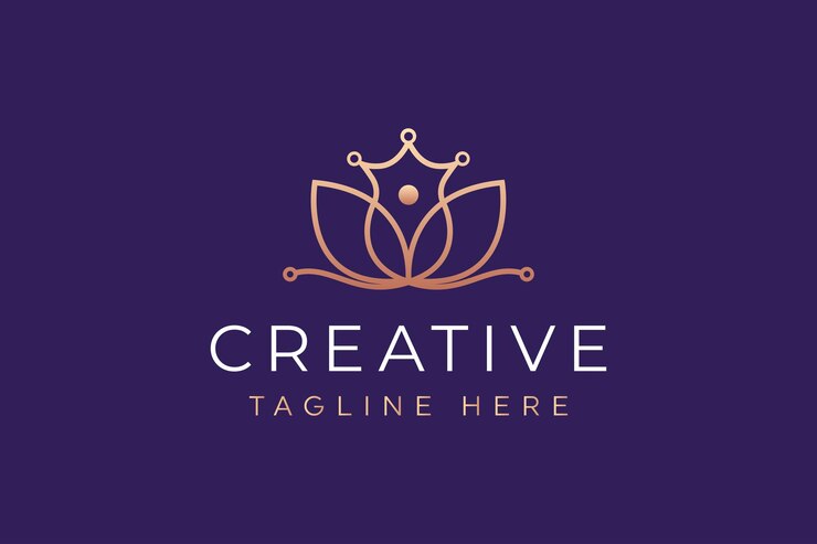 Lotus Crown logo icon design