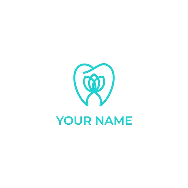 дизайн логотипа векторного логотипа здоровья зубов лотоса