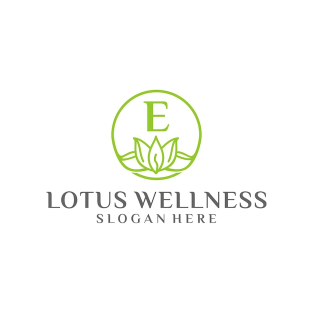 Lotus e wellness logo design