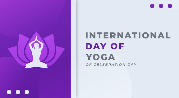 Lotus en Yoga Internationale Dag Viering Vector Design Illustratie voor Achtergrond Poster Banner