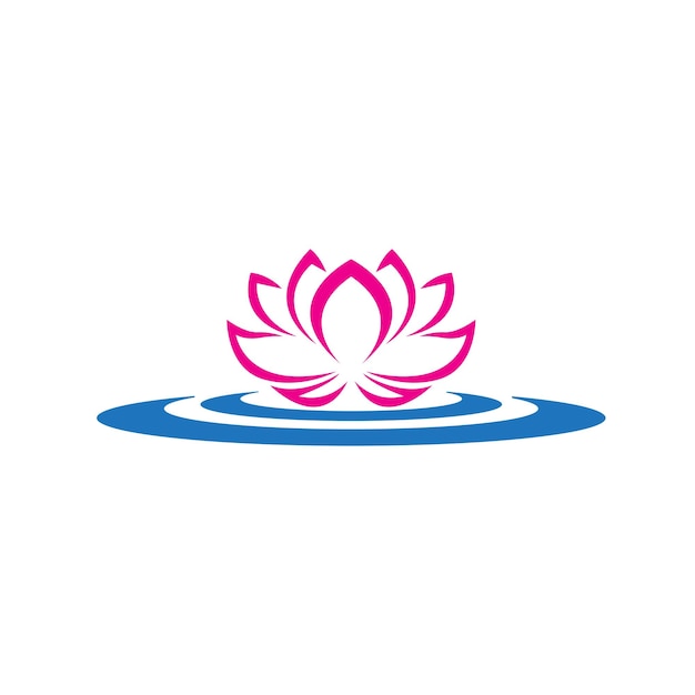 LOTUS FLOWER BEAUTY LOGO ICON VECTOR DESIGN