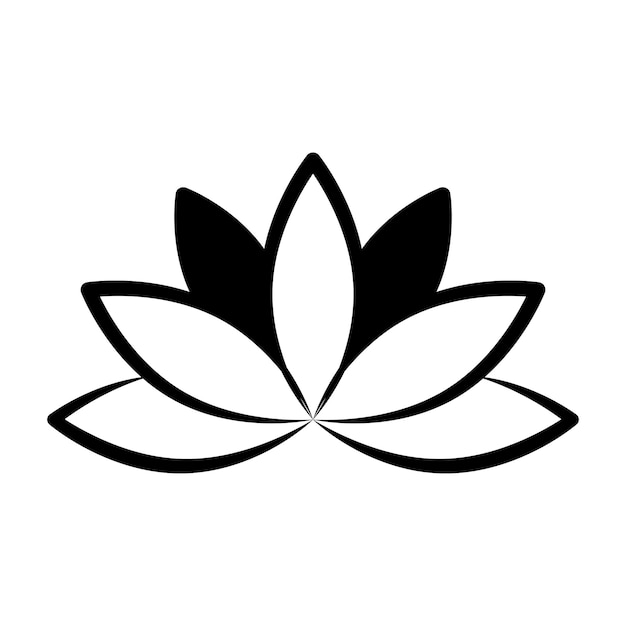 Vettore vettore dell'icona del fiore di loto