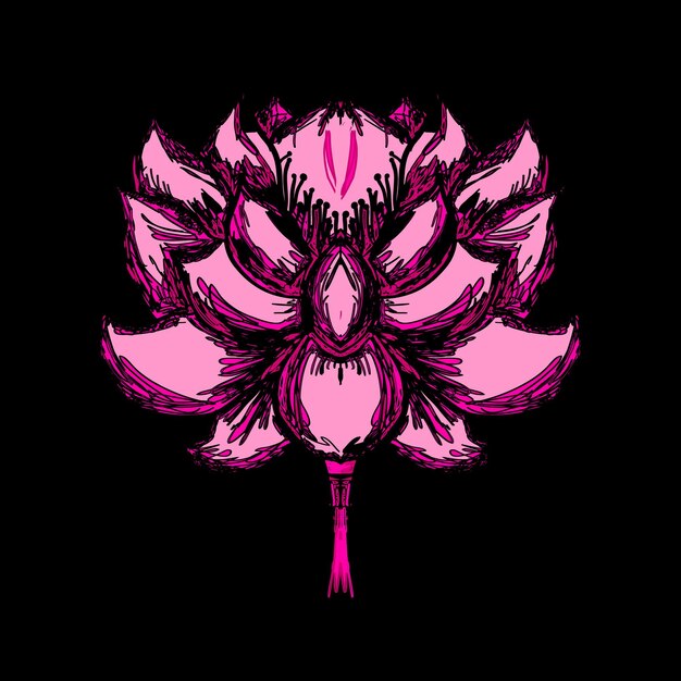 Vector lotus flower illustratie