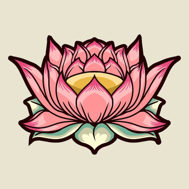 Lotus flower on light background