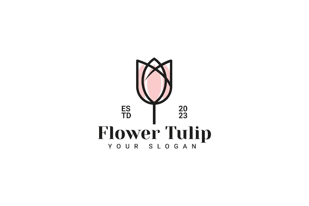 Lotus Flower Logo Abstracte Beauty Spa Salon Cosmetica Merk Lineaire Stijl. Looped Bladeren Logotype