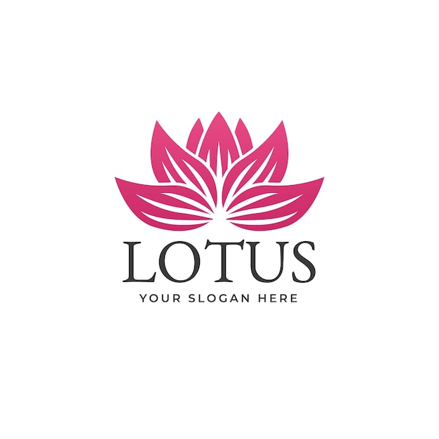 Lotus flower logo design template beauty logo