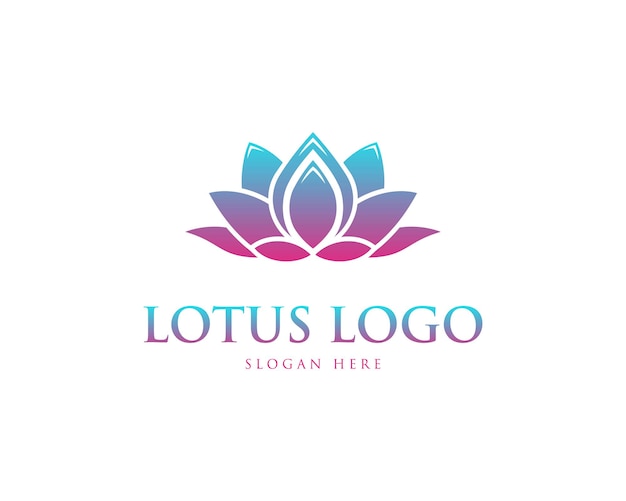 Lotus flower logo design template concept vector icon