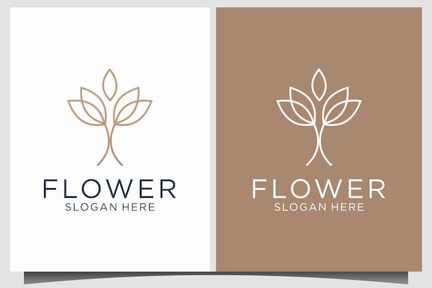 Vector lotus flower logo design