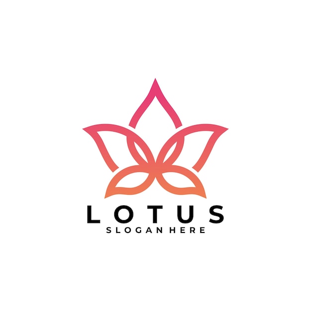 Vector lotus flower logo vector design