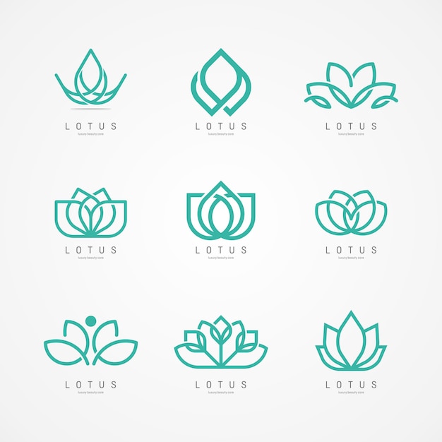 Vector lotus flower logo