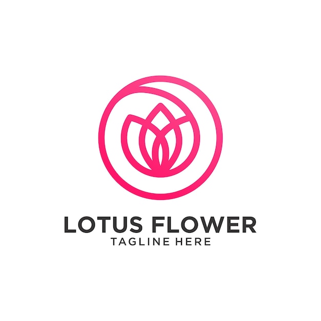 Vector lotus flower logo