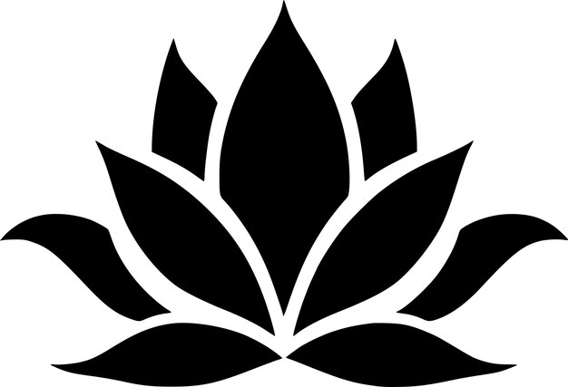 Vector lotus flower minimalist and flat logo vector illustration