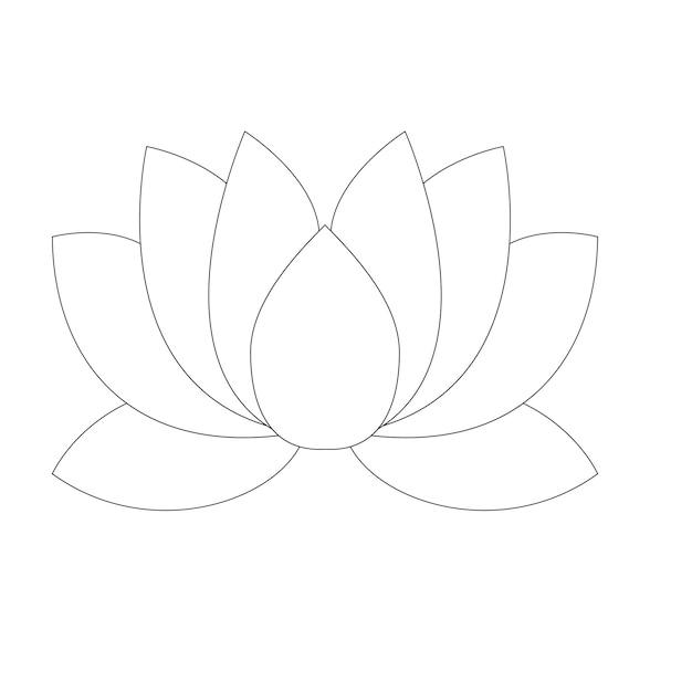 lotus flower outline
