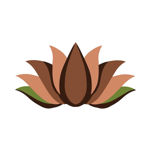 Lotus flower sticker design element vector