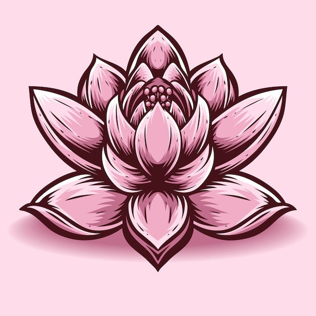 蓮の花のベクトルとロゴ