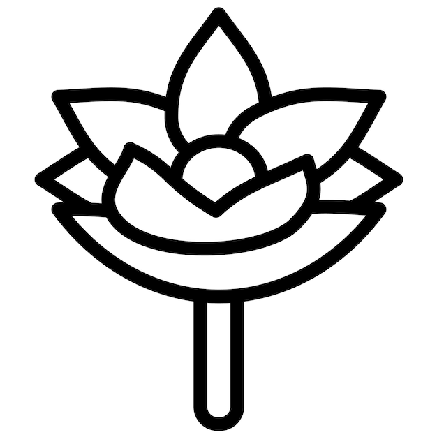 Vector lotus flower vector icon illustration of flowers iconset