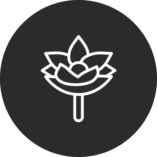 Vector lotus flower vector icon illustration of flowers iconset