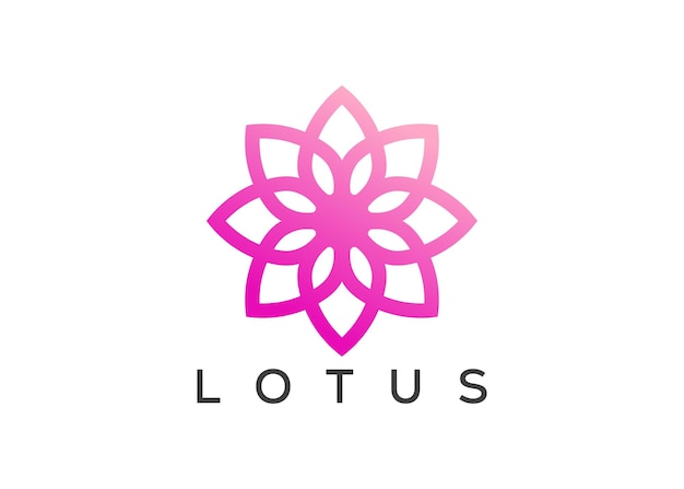 연꽃 벡터 로고 디자인